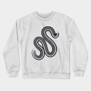 Minimalist black and white charcoal curve sketch Crewneck Sweatshirt